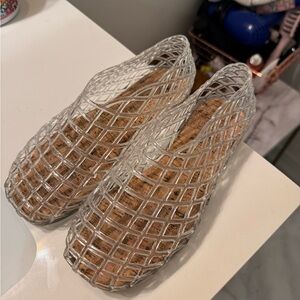 Free People Clear Mesh Flats